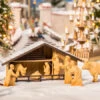 14394 Noch Weihnachtsmarkt-Krippe Mit Figuren In Holzoptik
