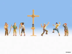 36874 Noch Bergwanderer Mit Gipfelkreuz