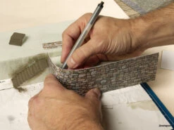 56640 Noch 3D-Kartonplatte Bruchsteinmauer -Spoor: HO Winkel NO56640 2