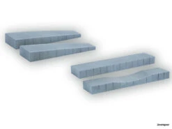 66020 Noch Bahnsteig Epoche III  IV, Set (4-teilig)